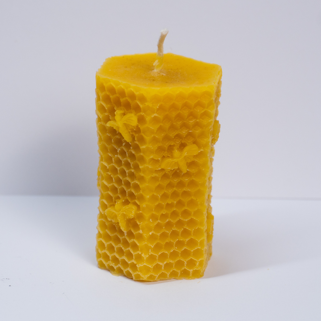 Hex Beeswax Candle