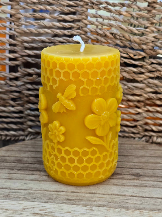 Flowers&Honeycomb Beeswax Candle