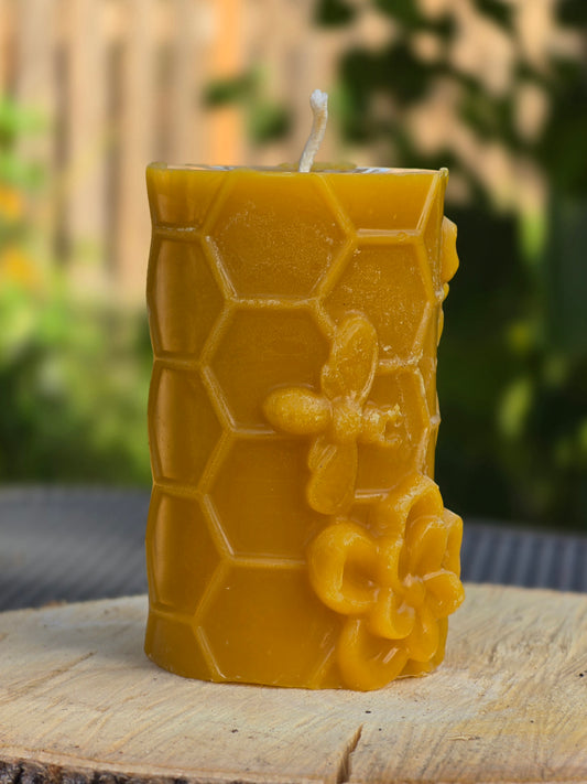 Beehive Pillar Candle
