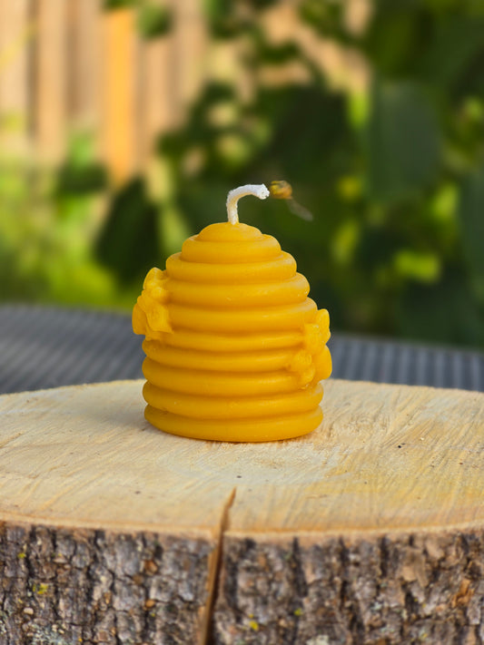 Mini Hive&Bees Beeswax Candle